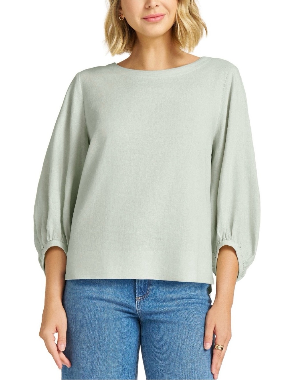 Matty M Women's Linen Blend Top